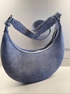 J.W. Pei Curved Bag in Denim Blue